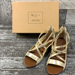 Matt Bernson Gold Crackle Sandal